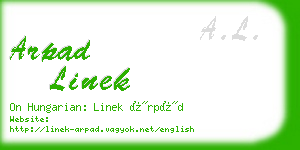 arpad linek business card